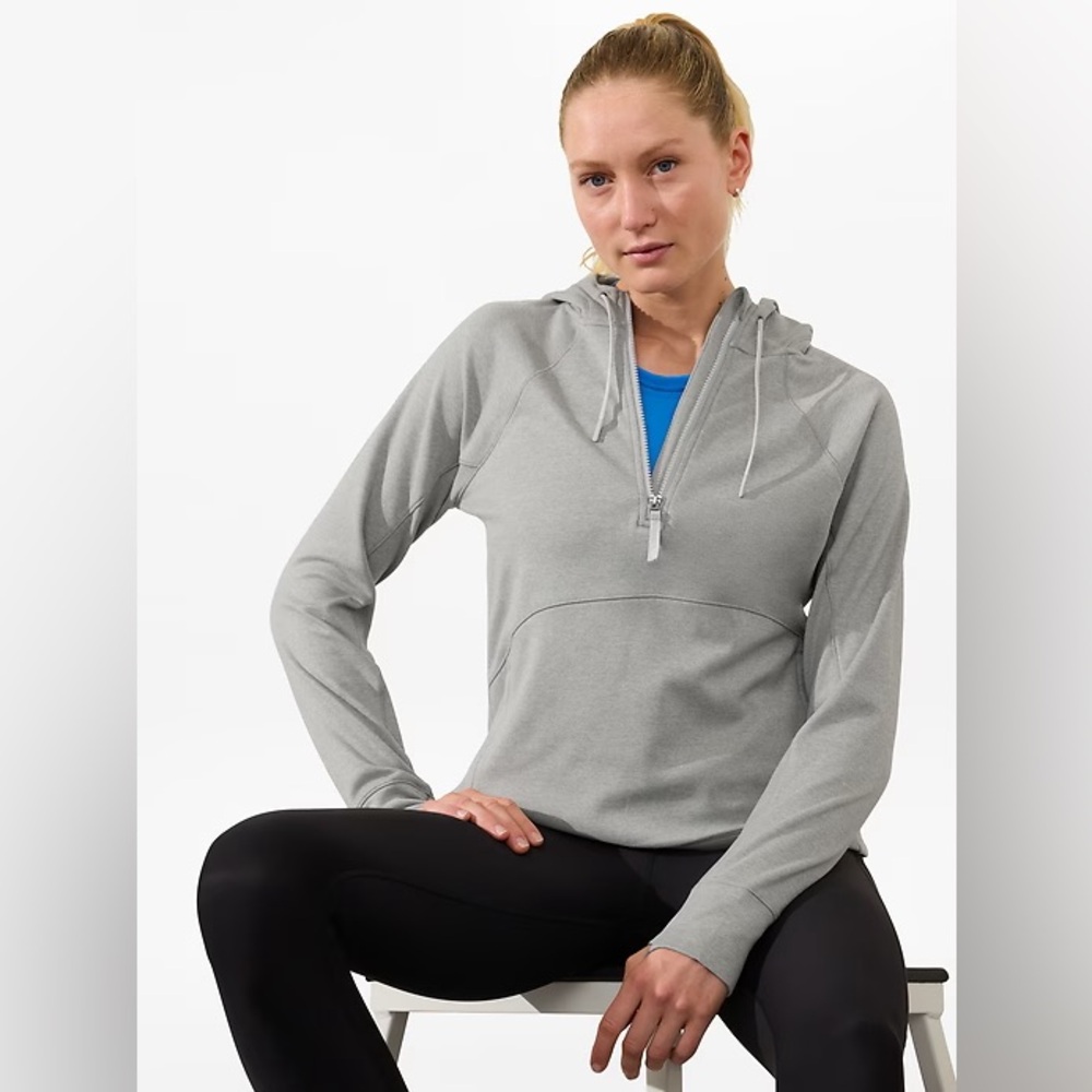 EUC Athleta Unstoppable Fleece Lined Half Zip Sweatshirt